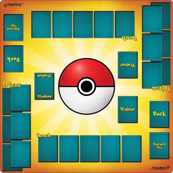 

2 Player Pokemon Trainer Playmat - 24 X 24 CM Pokemon Card Confrontation