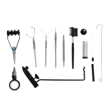 

Compact Fly Tying System Fly Tying Tool Set Fishing Tackle Kit for Travel