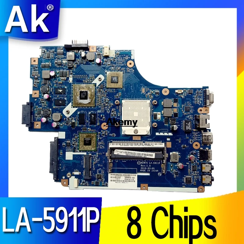 Материнская плата для ноутбука For Acer ASPIRE 5551G 5552G MBR4302001 NEW75 LA-5911P REV: 1 0 с графической