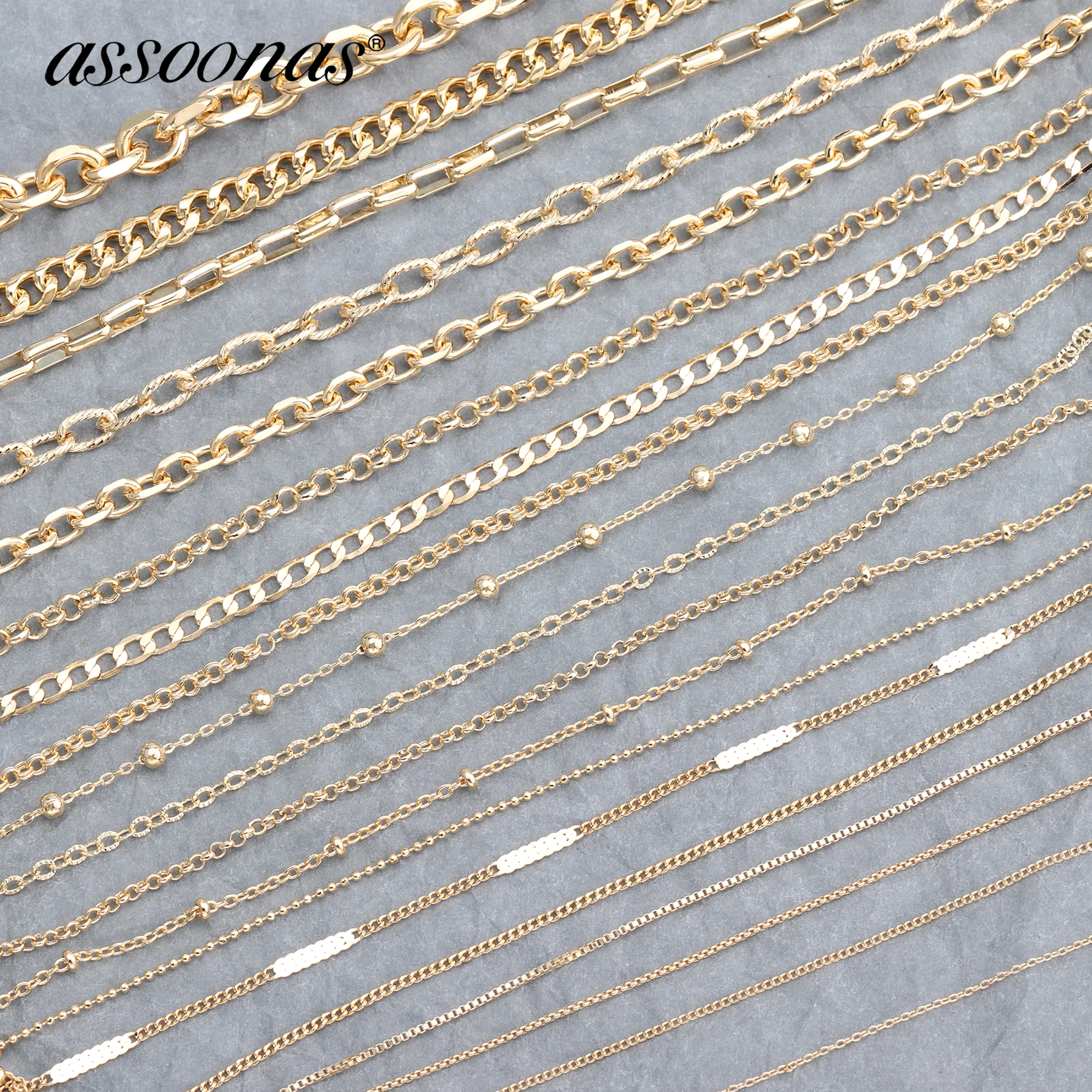 Assoonas C65 ювелирные аксессуары 18k позолота 0 3 мкм медная цепочка охрана окружающей
