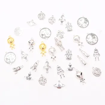 

Interstellar Travel Pendant Collection, UFO Charm, Astronaut Charm, Alien Charm, Space Capsule Charm, Planet Charm, P13