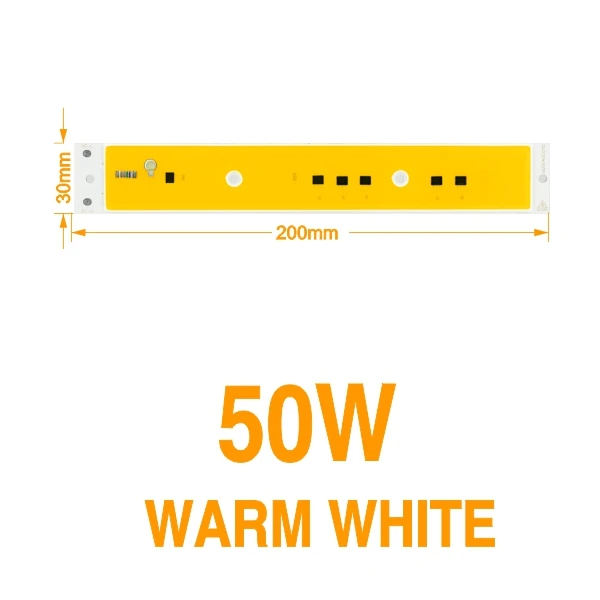50W Warm White 10 шт./партия светодиодный светильник для выращивания бисера AC220V 80 Вт 50 Вт 30 Вт теплый холодный полный спектр белого прожектора DIY для зеленого дома семена цветка растений - Цвет: 50W Warm White