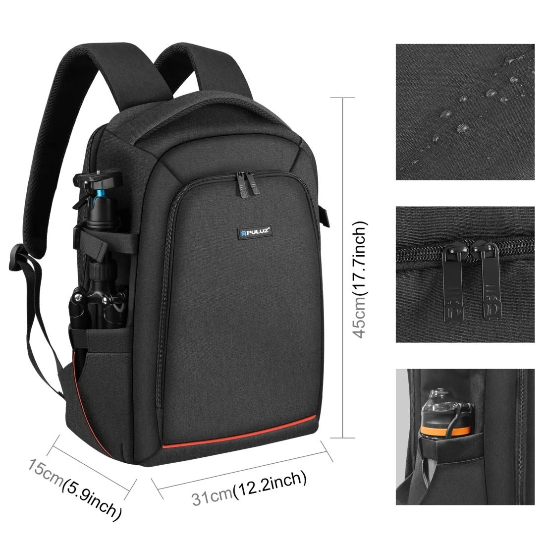 Upgrade Version Durable Color : Grey Perfect Home Convenience Durable Outdoor Portable Waterproof Scratch-Proof Dual Shoulders Backpack Camera Bag 
