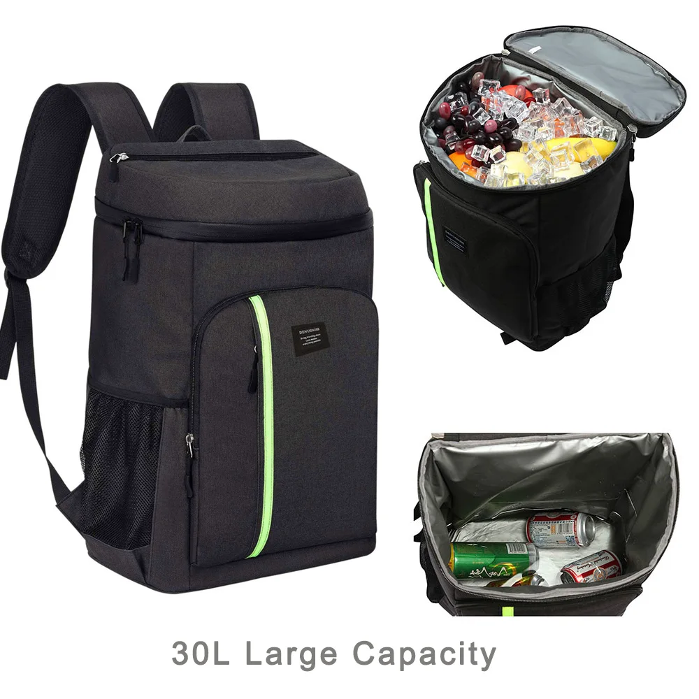 DENUONISS Insulation Cooler Backpack 30L Travel Picnic Thermal Cooler
