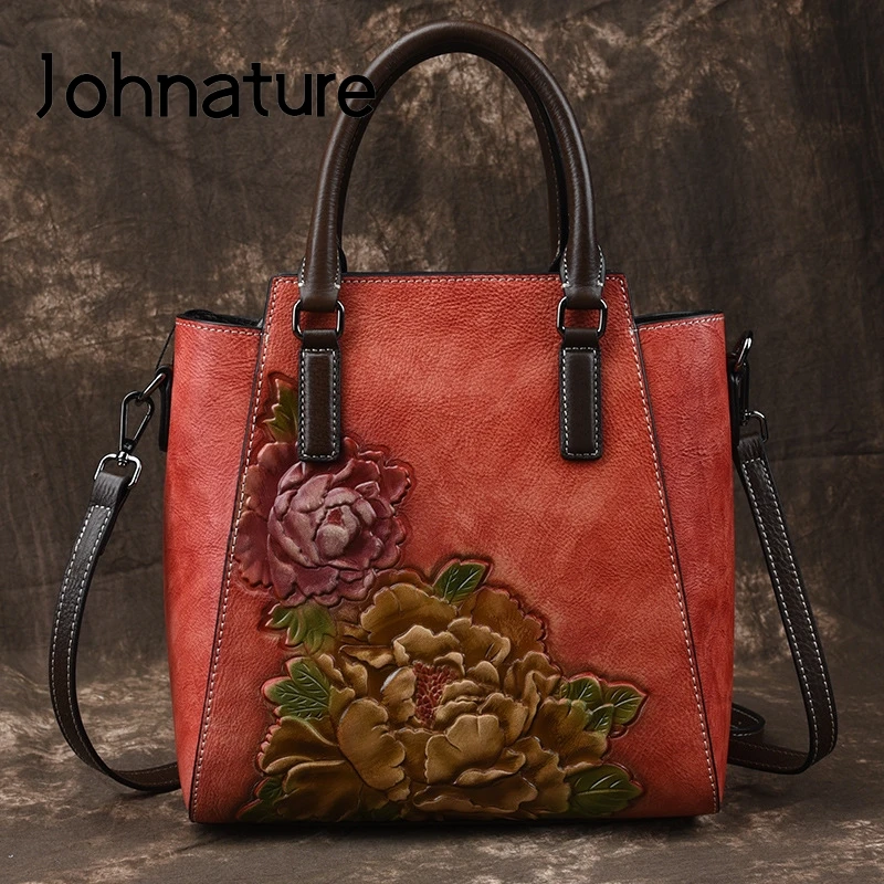 Повседневный тоут Johnature винтажная женская сумка большой вместимости из