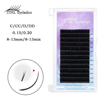 

Flat Ellipse Lashes with Split Tips Soft Silk Flat Eye Lashes Matte Flat Eyelash Extensions Individual Eye Lash for Professional