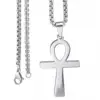 Mens 316L Stainless Steel Pendants Ancient Ankh Cross Egyptian Symbol Of Life Necklace Chain Jewelry 1