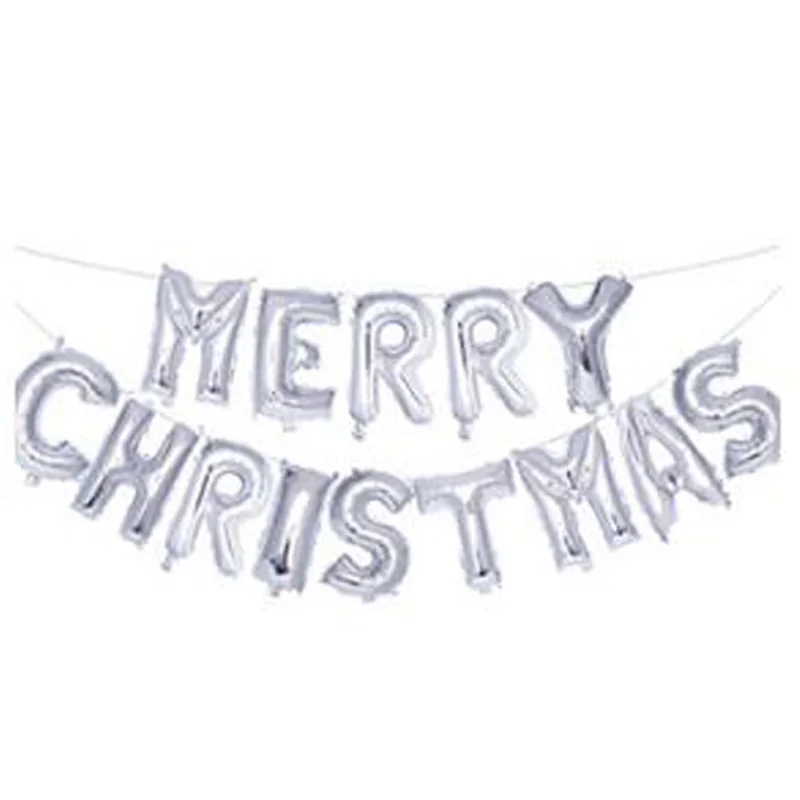14pcs/Set Balloon Letter Party Decoration Merry Christmas Aluminum Film Festive Party Supplies Ornament Banner