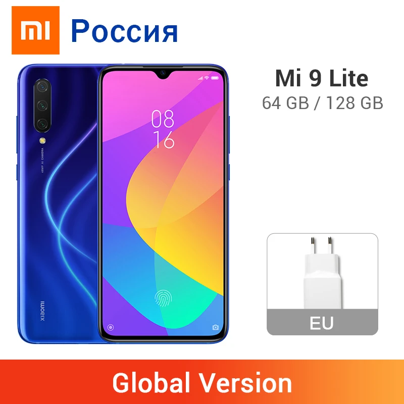 Xiaomi Mi 9 Lite глобальная версия 6 ГБ 64 128 (CC9) 48 МП тройная камера Snapdragon 710 NFC 39 дюйма AMOLED