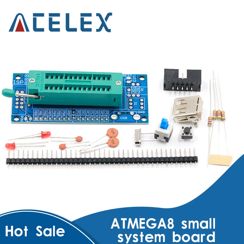 Макетная плата ATMEGA8 ATMEGA48 ATMEGA88 AVR (без чипа) комплект сделай сам|Детали и аксессуары