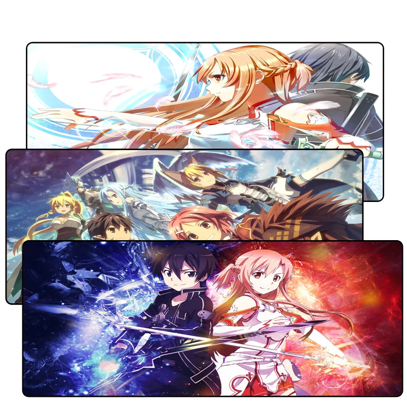  Anime sword art online Large Gaming Mouse Pad Lockedge Mat Laptop Computer Keyboard Pad Desk Pad Fo
