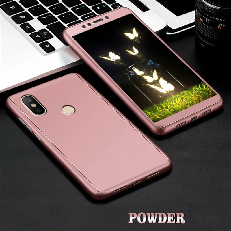 Pink 360 полная защита чехол для телефона для Xiaomi mi A3 Lite CC9 CC9E чехол матовый PC+ закаленное стекло для Xiao mi Red mi Note 7 Чехол - Цвет: Pink