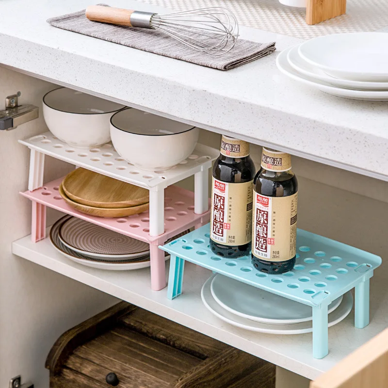 

Multifunction Foldable Kitchen Organizer Storage Shelf Refrigerator Rack Dish Microwave Heating Racks Plastic Sink Drain Rack