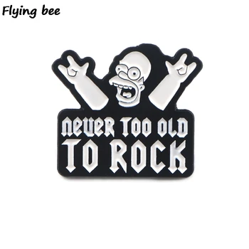 

20pcs/lot Flyingbee Cartoon kids funny pins Enamel Pin For Clothes Bags Backpack badge Funny Cute Brooch Shirt Lapel Pins X0405