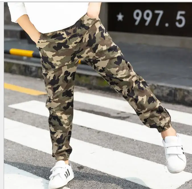 Camouflage Военные брюки для подростков 3-14 лет; Одежда для мальчиков; новые детские камуфляжные брюки; детские брюки; брюки для мальчиков; камуфляжные брюки; военные брюки для мальчиков - Цвет: Camouflage