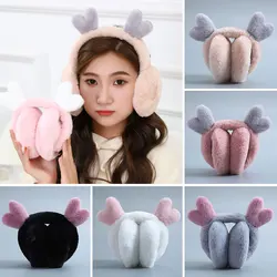 Female Plush Ear Warmer Winter Warm Comfortable Soft Folding Earmuffs All-match Simple Outdoor Cold Protection Ear-Muffs