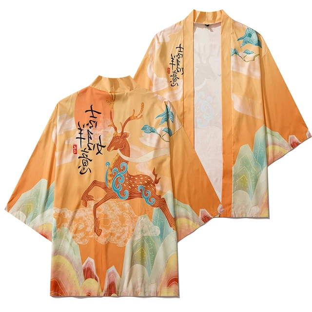 Bebovizi Japanese Style Cat Samurai Kimono Streetwear Men Women Cardigan Japan Harajuku Anime Robe Anime Clothes 2020 Summer 6311