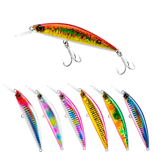 GOBYGO 90mm 27g Fishing Lure Sinking Minnow Artificial Bait 3D