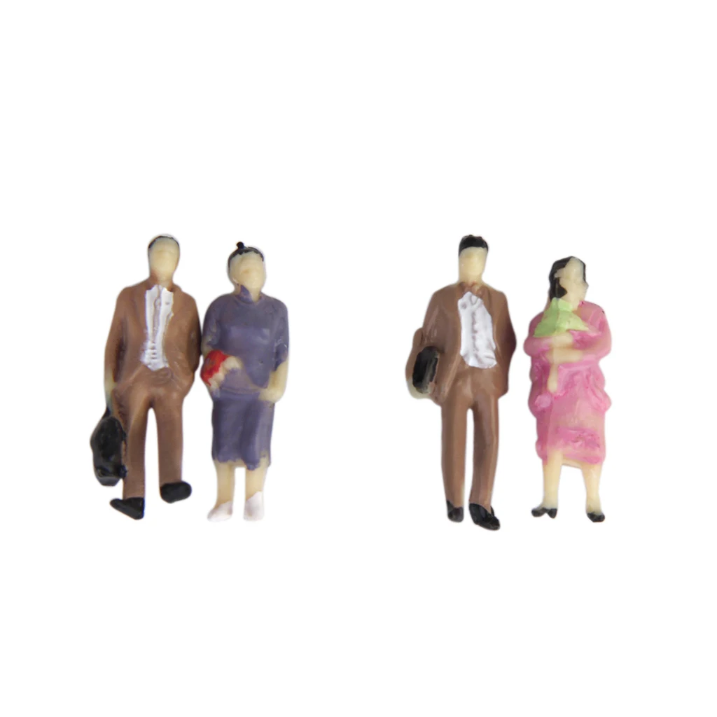 24 STANDING Model People Figures Train Platform Street Diorama Scenery Scale HO