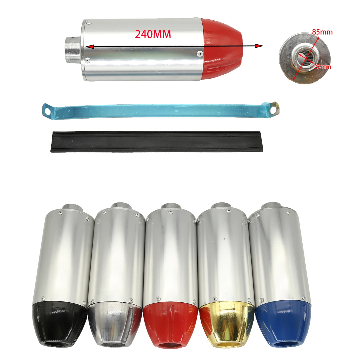 

Universal Motorcycle Exhaust Muffler Tips Stainless Steel For Motorbike Muffler Tail Pipe Slip On Modified PIT Dirt Bike