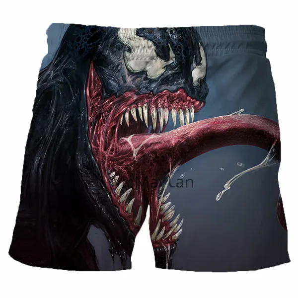 Новейшие мужские пляжные шорты venom в стиле хип-хоп, Забавные 3D, брендовые быстросохнущие шорты, повседневная одежда, шорты, мужская куртка, шорты для мужчин, Hara