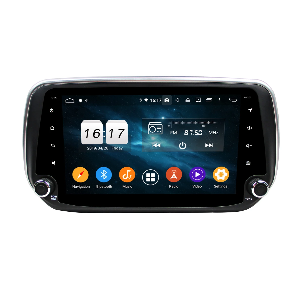 9 дюймов 4+ 32G Android 9,0 автомобильный мультимедийный плеер для HYUNDAI IX45 Santa Fe с gps Wifi без DVD