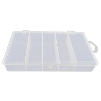 

Five Grid Fishing Tool Box, Transparent and Convenient to View, Convenient Fishing Bait Box Storage Box