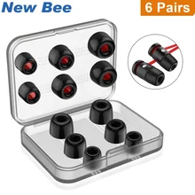 Nouveau abeille isolation du bruit 12 pièces mousse à mémoire de forme conseils pour écouteurs casque écouteurs oreillettes pour casque écouteur S M L 3 tailles(China)
