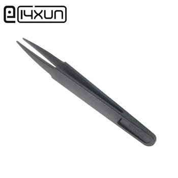

EClyxun 1pcs Plastic tweezers 93303 anti-static conductive carbon fiber pliers repair tool black plastic clamping tool