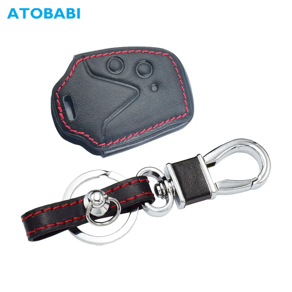 Leather Car Key Case For Proton Wira 415 416 Persona 2 Buttons Remote Control Fob Protector Cover Keychain Holder Auto Accessory |