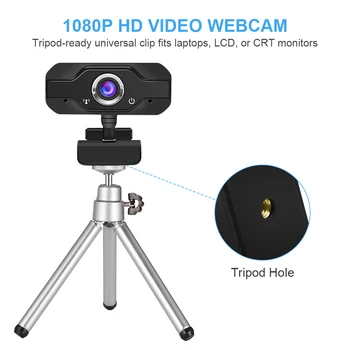 

Webcam 1080P Full HD USB Video Gamer Web Camera Web Cam Computer Built-in Microphone For PC Laptops Desktop Camara with Stand