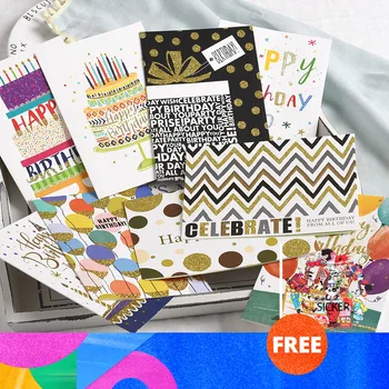 

Greeting Cards Postcards Glitter Shinning Happy Birthday for Girl Kids Wife Husband Birthday Cake Greeting Card 12.5cm * 17.5cm