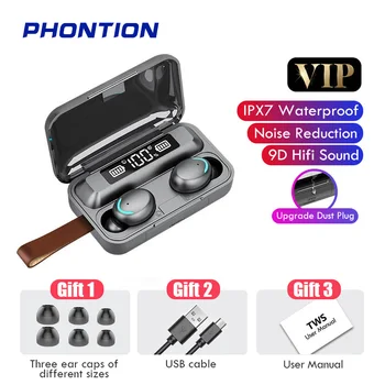 

F9-5 TWS Bluetooth 5.0 Earphones 2200mAh Charging Box Wireless Headphone 9D Stereo Waterproof Sports Earbuds Headsets With Mic