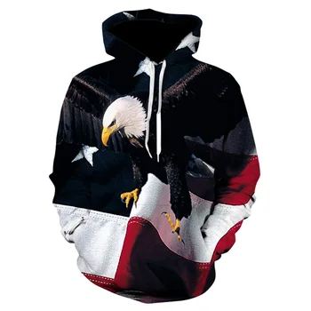 

High quality individual print animal eagle print cool cool boy casual long sleeve thin fashion men and women hip-hop street wear