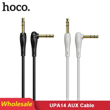 

HOCO UPA14 30 pcs/Lots Wholesale Aux Spring Cable 3.5mm Jack Male to Male 90 Degree Audio Cable Jack 3.5 for iPhone MP3 / MP4