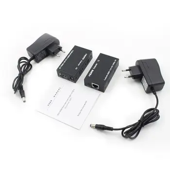 

HDMI LAN Extender Repeater Over Single Cat5E/6 RJ45-EU Plug
