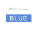 White on blue