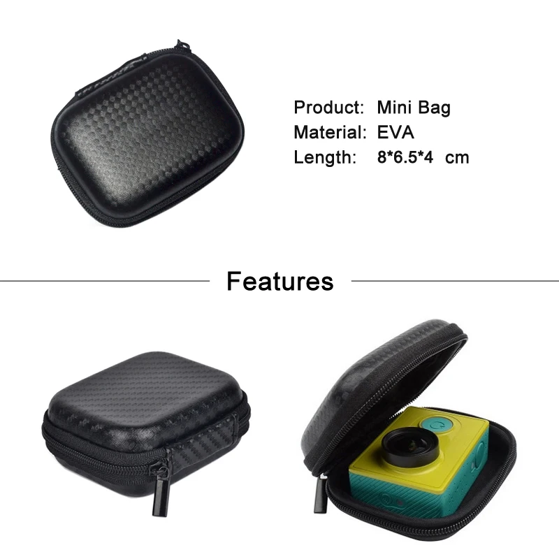 Sport Camera Portable Storage Case Collection Bag for GoPro Hero 11 10 9 8 Session SJCAM Xiaomi Yi 2 4K Mijia Go Pro Accessories camera case