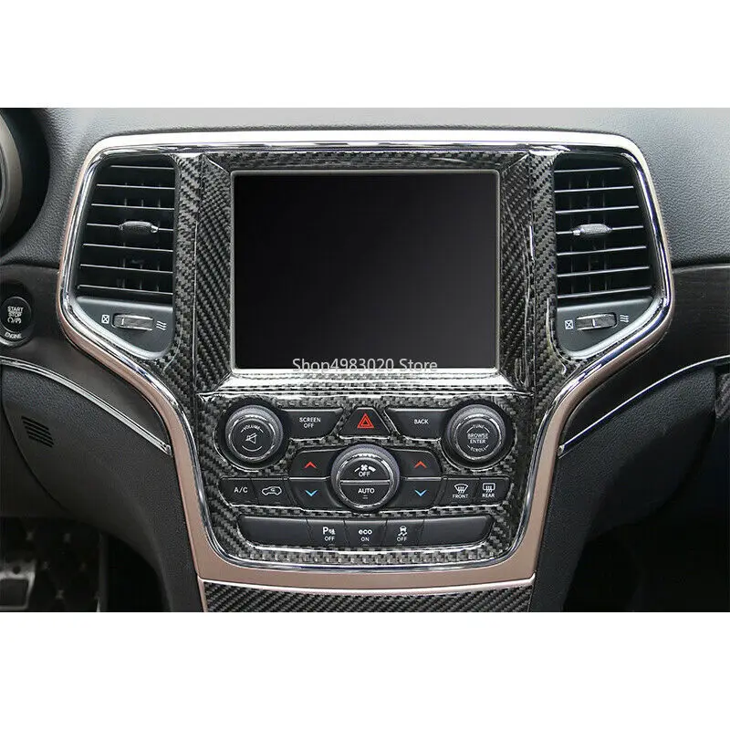 Внутренние аксессуары для Jeep Grand Cherokee- углеродное волокно стиль gps навигационная панель Крышка отделка