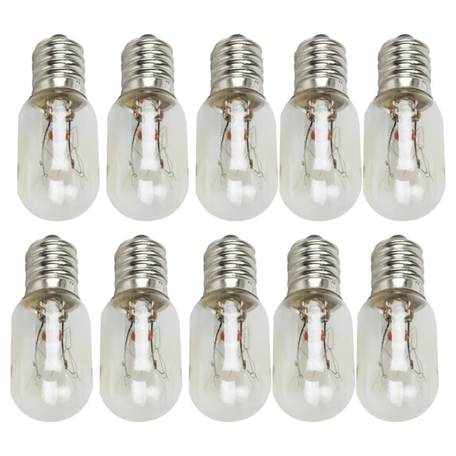 10pcs Bulb Refrigerator Light Bulb Round Light Bulbs Appliance