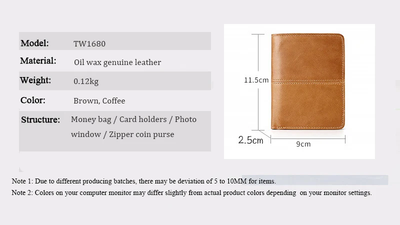 Винтажный дизайнерский мужской короткий кошелек из натуральной воловьей кожи Carteiras Masculinas, держатель для карт, карман для монет, мужской кошелек 075-02