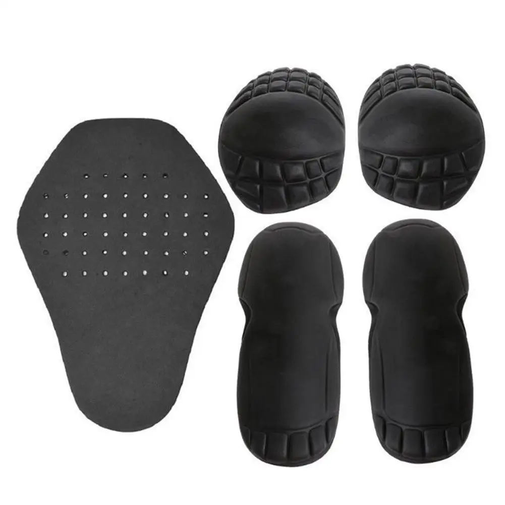 Motorcycle Removable Riding Shoulder Elbow Back Protector Pads Set Built-in Motorcycle Racing Guard Accessories 5 Pcs