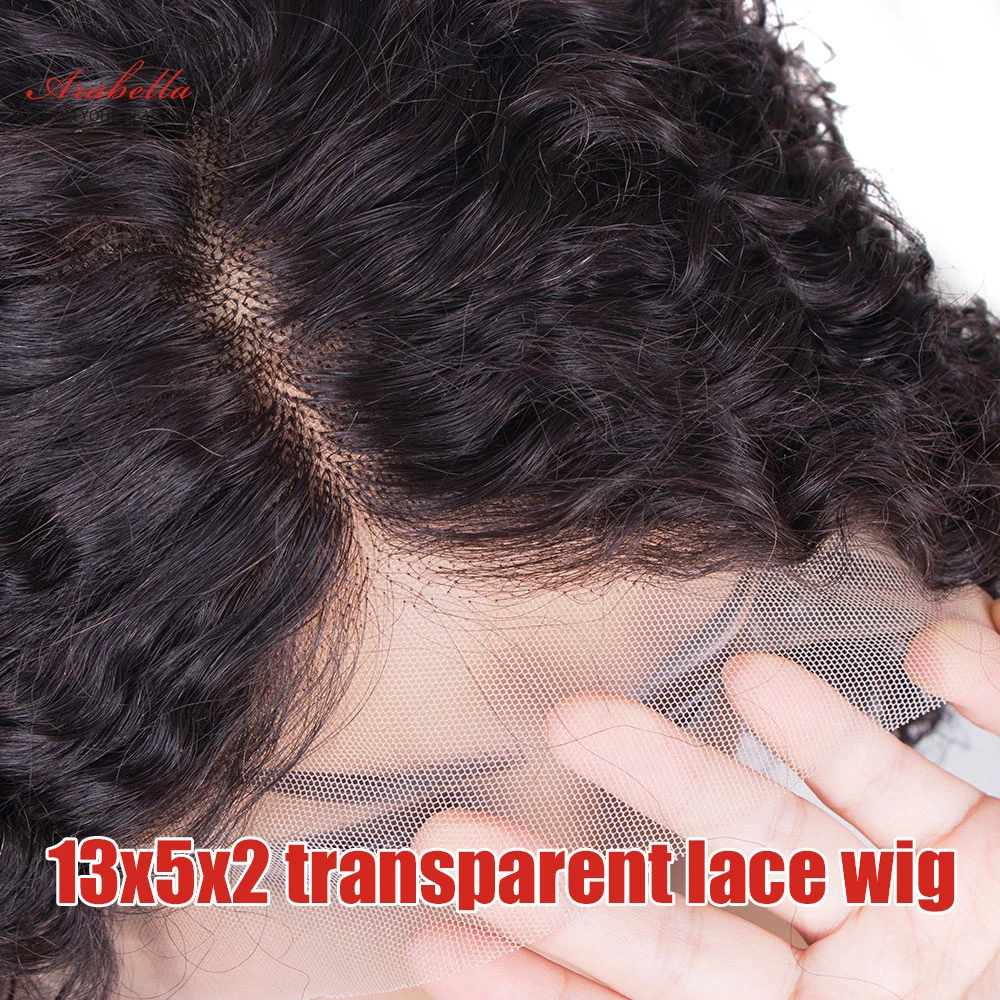 Water Wave Bob Wig Peruvian Human Hair Wigs For Women 13x5x2 Transparent Lace Front Wig Pre Plucked T Part Lace Bob