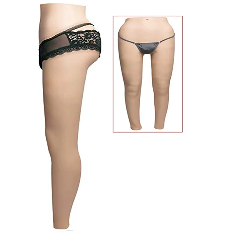 Сексуальные силиконовые штаны, искусственная вагина, штаны, скрывающие, Gaff, длина по щиколотку, штаны в форме аттракционов для трансвеститов транссексуалов - Цвет: With Catheter