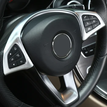 

For Mercedes Benz C GLC E Class W213 W205 2016 2017 Car-Styling Newest ABS Chrome Steering Wheel Decoration Frame Trim