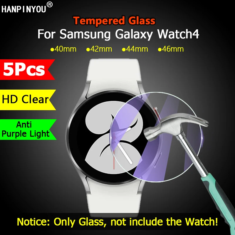5 шт. для Samsung Galaxy Watch 4 3 Watch4 Classic 40 44 мм 42 46 закаленное стекло 2.5D Защитная пленка