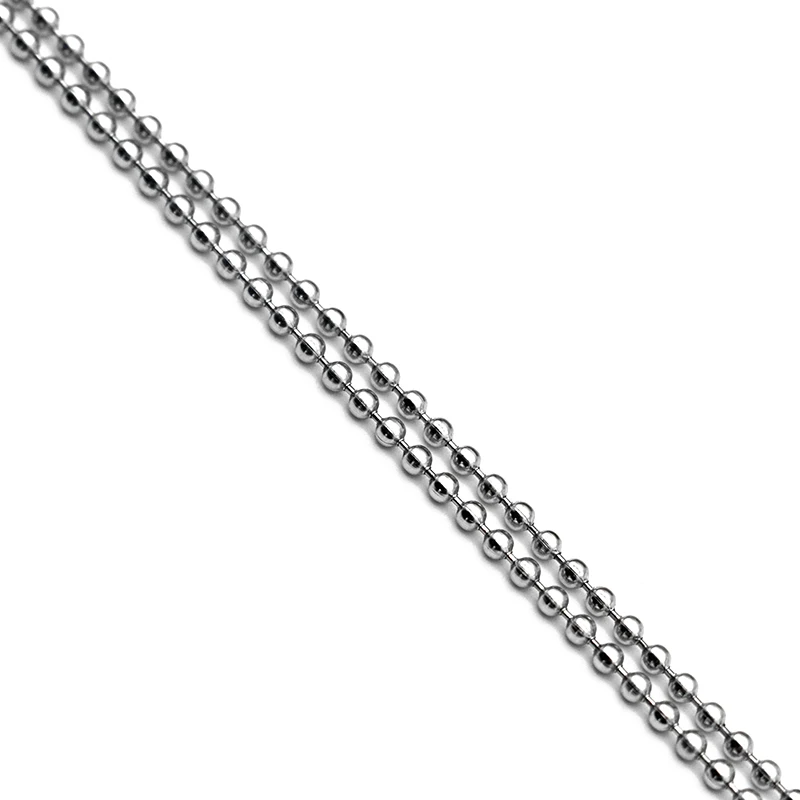 1 Pack/lot 316L Stainless Steel Ball Chains 1.5mm 2mm 2.4mm 3.2mm Round