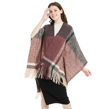

2019 Modal Cotton Widened Lengthened Women's Warm Shawl Autumn And Winter Cotton Woven Nap Extra-large Scarf Classic Fashion Pla