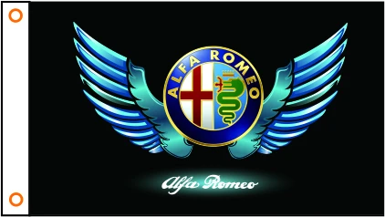 Флаг автомобиля alfa romeo баннер 3ftx5ft полиэстер 010
