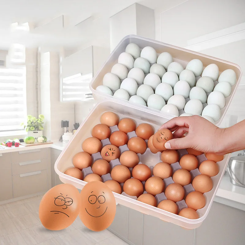 1x 34Egg коробка контейнер для еды яйца органайзер для холодильника коробка для хранения Crisper инструмент